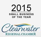 A small business of the year award is presented to clearwater regional chamber.