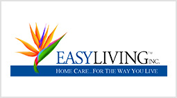 A logo of easy living home care for the way you live.